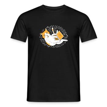 computer - Men's T-Shirt - black - Front - AI Model Male 178 light (178cm)