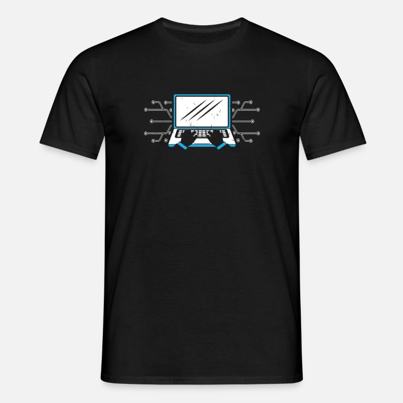 Computer - Männer T-Shirt - Schwarz