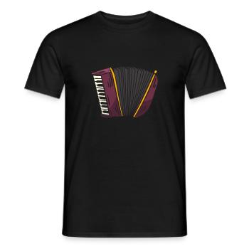 Akkordeon - Männer T-Shirt - Schwarz - Vorne - AI Model Male 178 light (178cm)
