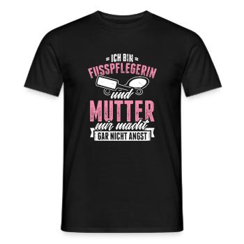 Fusspflegerin Und Mutter Fußpflege Fusspflege - Männer T-Shirt - Schwarz - Vorne - AI Model Male 178 light (178cm)
