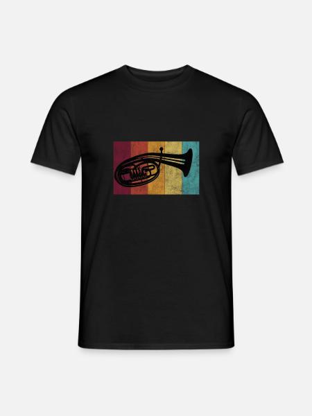 Tenor horn - Men's T-Shirt - black