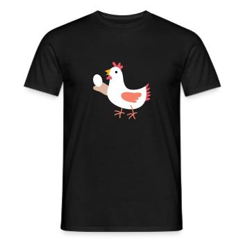 poulet - T-shirt homme - noir - Devant - AI Model Male 178 light (178cm)
