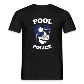 Piscine extérieure Police sauveteur sauveteur piscine extérieure - T-shirt homme - noir - Devant - AI Model Male 178 light (178cm)