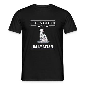 Dalmatian Dalmatiner - T-shirt homme - noir - Devant - AI Model Male 178 light (178cm)