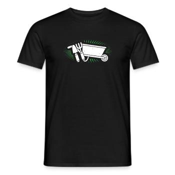 garden - Men's T-Shirt - black - Front - AI Model Male 178 light (178cm)