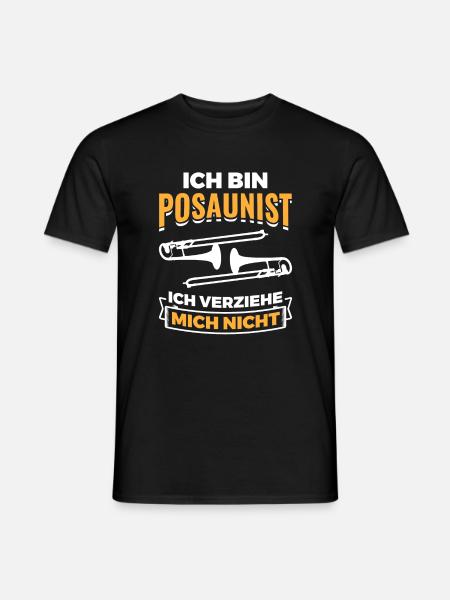 Posaune Geschenkidee - Männer T-Shirt - Schwarz