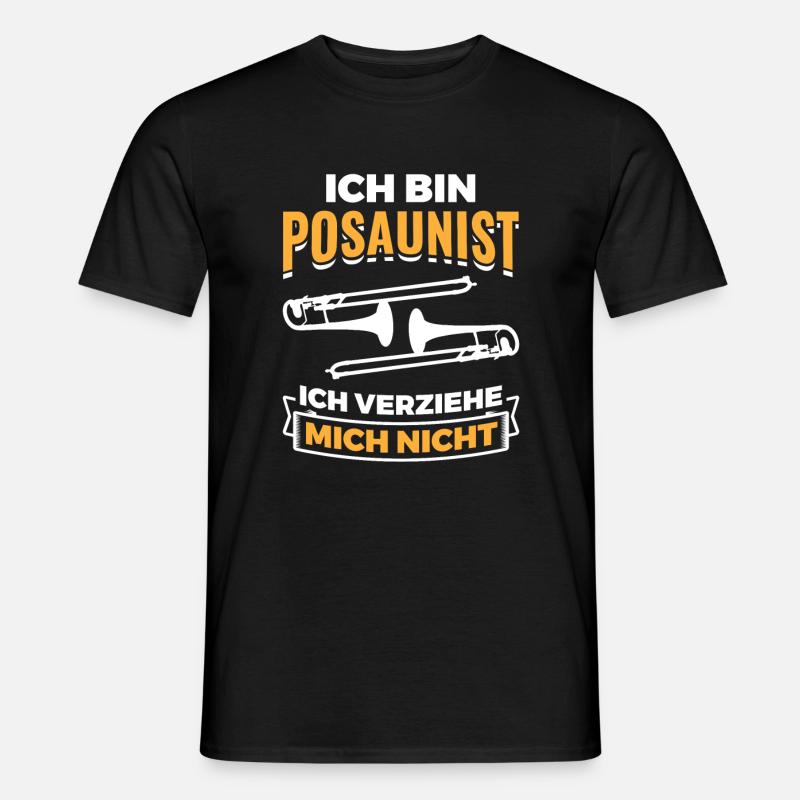 Posaune Geschenkidee - Männer T-Shirt - Schwarz
