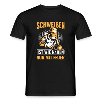 Schweißer Schweissen - Männer T-Shirt - Schwarz - Vorne - AI Model Male 178 light (178cm)