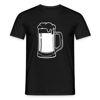 Boire de la bière alcoolisée - T-shirt homme - noir - Devant - AI Model Male 178 light (178cm)