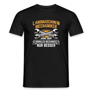 Landmaschinenmechaniker Landmaschinen Mechaniker - Männer T-Shirt - Schwarz - Vorne - AI Model Male 178 light (178cm)