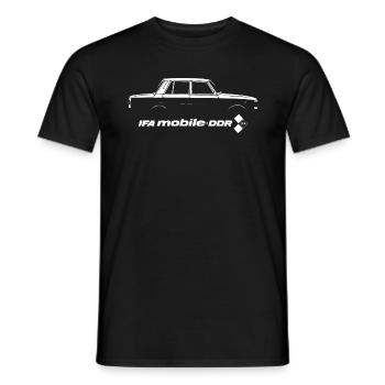 Wartburg 1.3 - IFA mobile GDR - T-shirt homme - noir - Devant - AI Model Male 178 light (178cm)