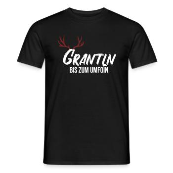 Grantln bis zum umfoin. Grantler grantig Lausbua - Männer T-Shirt - Schwarz - Vorne - AI Model Male 178 light (178cm)