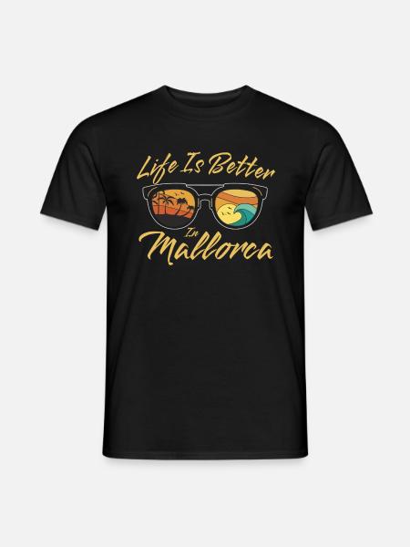 Retro Mallorca Espagne Vacances Palma De Mallorca - T-shirt homme - noir