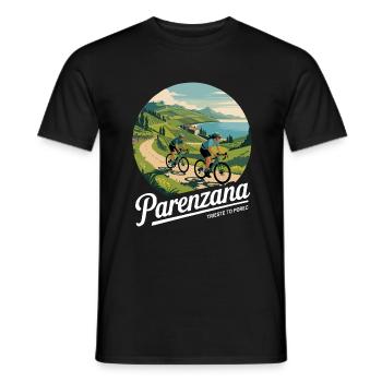 Parenzana Gravel Bike Bikepacking – Trieste - Poreč - T-shirt homme - noir - Devant - AI Model Male 178 light (178cm)