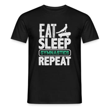 Gymnastics Turnen - Männer T-Shirt - Schwarz - Vorne - AI Model Male 178 light (178cm)