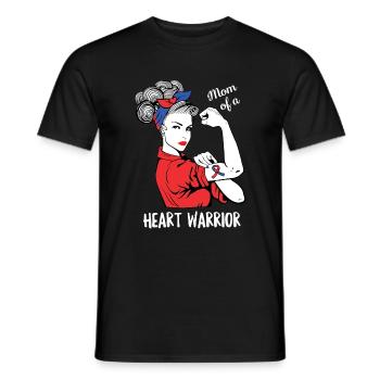 Maman d'un coeur Heart Warrior CHD Awareness Heart Bypass - T-shirt homme - noir - Devant - AI Model Male 178 light (178cm)