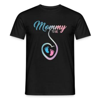 Mommy To Be Pregnancy Announcement Pregnant - Men's T-Shirt - black - Front - AI Model Male 178 light (178cm)