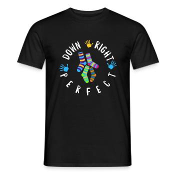 Down Syndrome Awareness Right Perfect Colorful - Men's T-Shirt - black - Front - AI Model Male 178 light (178cm)