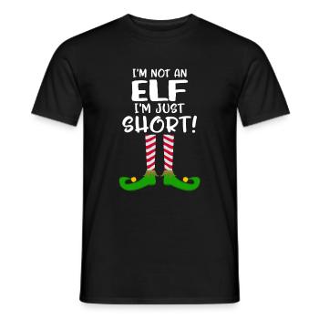 Ich bin kein Elf Ich bin nur kurz Lustige Weihnachten - Männer T-Shirt - Schwarz - Vorne - AI Model Male 178 light (178cm)