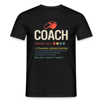 Chemise d'entraîneur Définition d'entraîneur de santé sportive mignon - T-shirt homme - noir - Devant - AI Model Male 178 light (178cm)