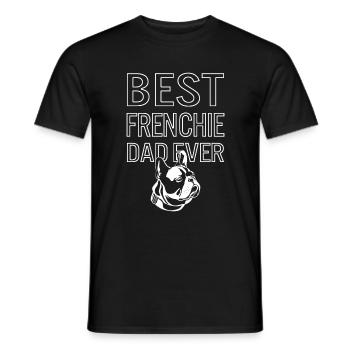 Mens Best Frenchie Dad Ever Shirt Daddy French - Men's T-Shirt - black - Front - AI Model Male 178 light (178cm)