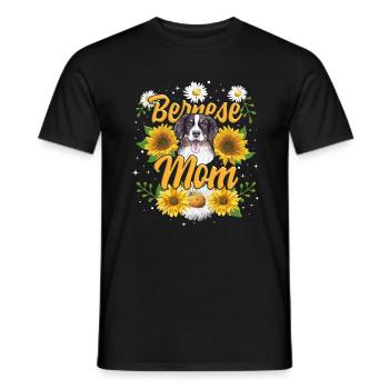 Bernese mom Shirt Bernese Mountain Dog Mom Cute - Men's T-Shirt - black - Front - AI Model Male 178 light (178cm)