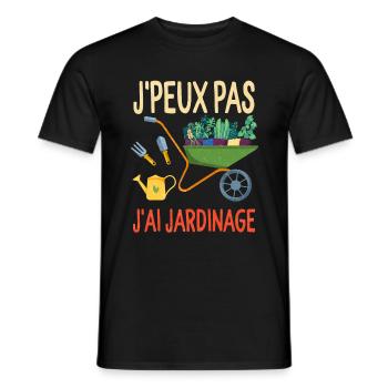 Jardinier jardinage tee shirt femme jardin humour - Men's T-Shirt - black - Front - AI Model Male 178 light (178cm)