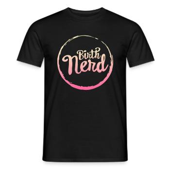 Midwives Day Shirt Doula Midwife Birth Nerd Labor - Men's T-Shirt - black - Front - AI Model Male 178 light (178cm)