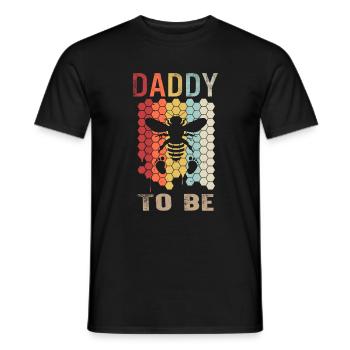 Daddy To Be Shirt, Pregnancy Announcement Tee, - Men's T-Shirt - black - Front - AI Model Male 178 light (178cm)