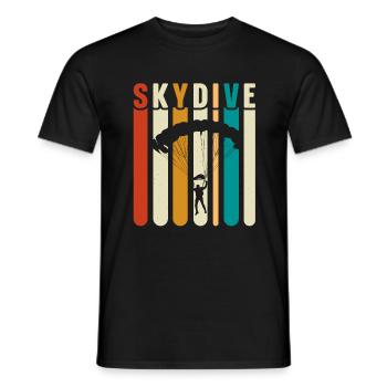 Skydive - Men's T-Shirt - black - Front - AI Model Male 178 light (178cm)