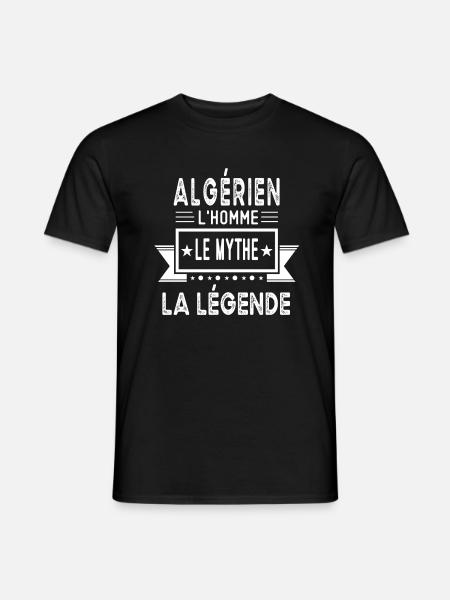 Le mythe la légende cadeau algérien - T-shirt homme - noir