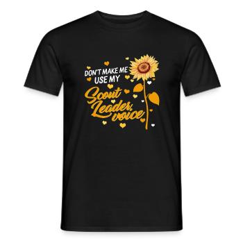 Don’t Make Me Use My Scout Leader Voice, Camping, - T-shirt homme - noir - Devant - AI Model Male 178 light (178cm)