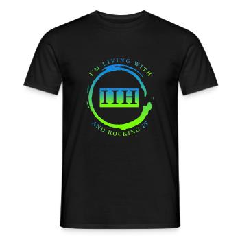 I'm Living With IIH And Rocking It, IIH Awareness - Men's T-Shirt - black - Front - AI Model Male 178 light (178cm)