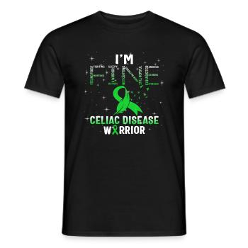 Celiac Disease Shirt, I'm Fine Celiac Disease - Men's T-Shirt - black - Front - AI Model Male 178 light (178cm)