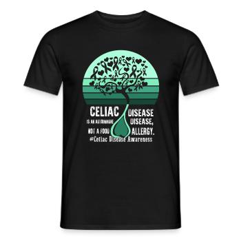 Celiac Disease Shirt, Autoimmune Disease, Not A - Men's T-Shirt - black - Front - AI Model Male 178 light (178cm)