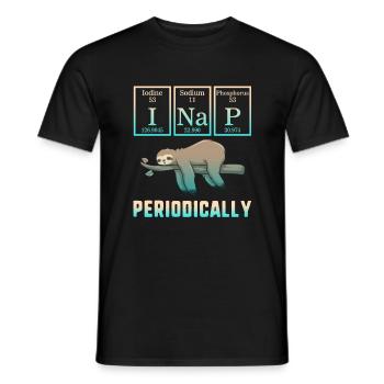 Lustiges Faultierhemd, ich mache regelmäßig Einschlaf, Jod - Männer T-Shirt - Schwarz - Vorne - AI Model Male 178 light (178cm)