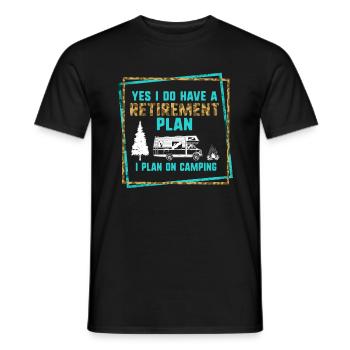 Chemise de camping de retraite, Cadeau de camping, Camping - T-shirt homme - noir - Devant - AI Model Male 178 light (178cm)