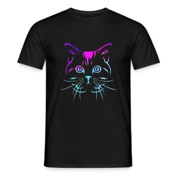 Chemise de chat, Cadeau d’amoureux de chat, Tee d’amoureux des animaux de compagnie, Maman de chat - T-shirt homme - noir - Devant - AI Model Male 178 light (178cm)