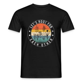 Let's Root for Each Other Shirt, Teacher Gift, - Men's T-Shirt - black - Front - AI Model Male 178 light (178cm)