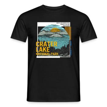 Crater Lake National Park Shirt, Oregon Mount - Men's T-Shirt - black - Front - AI Model Male 178 light (178cm)