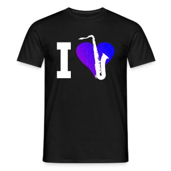Saxophone Saxophoniste Femmes Hommes Saxophone - T-shirt homme - noir - Devant - AI Model Male 178 light (178cm)