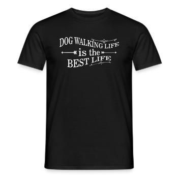 Dog Walking Life ist das beste Life T Shirt - Männer T-Shirt - Schwarz - Vorne - AI Model Male 178 light (178cm)