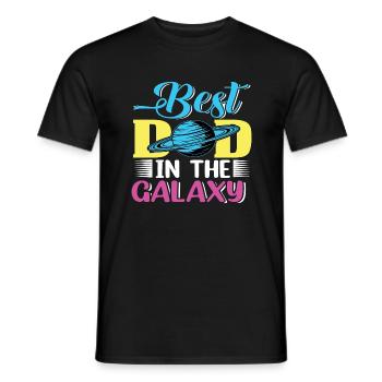 Best Dad in the Galaxy - Men's T-Shirt - black - Front - AI Model Male 178 light (178cm)