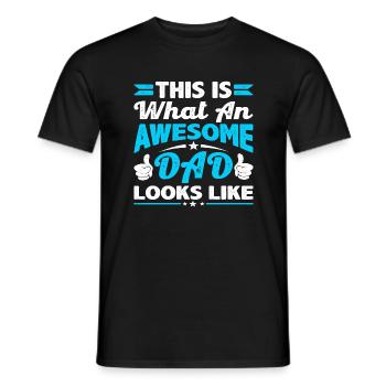 So sieht ein toller Vater aus - Männer T-Shirt - Schwarz - Vorne - AI Model Male 178 light (178cm)