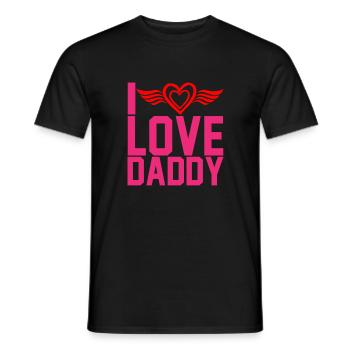 "I love daddy" - Men's T-Shirt - black - Front - AI Model Male 178 light (178cm)