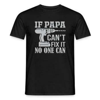 Hommes si Papa ne peut pas réparer Papa Cadeau - T-shirt homme - noir - Devant - AI Model Male 178 light (178cm)