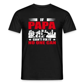 Hommes si Papa ne peut pas réparer Papa Cadeau - T-shirt homme - noir - Devant - AI Model Male 178 light (178cm)