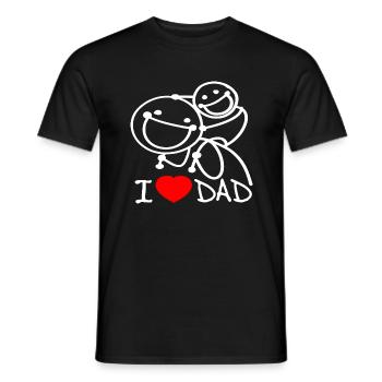 j’adore papa FR - T-shirt homme - noir - Devant - AI Model Male 178 light (178cm)