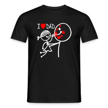j’adore papa FR - T-shirt homme - noir - Devant - AI Model Male 178 light (178cm)