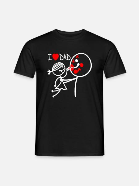 Ich liebe Papa DE - Männer T-Shirt - Schwarz